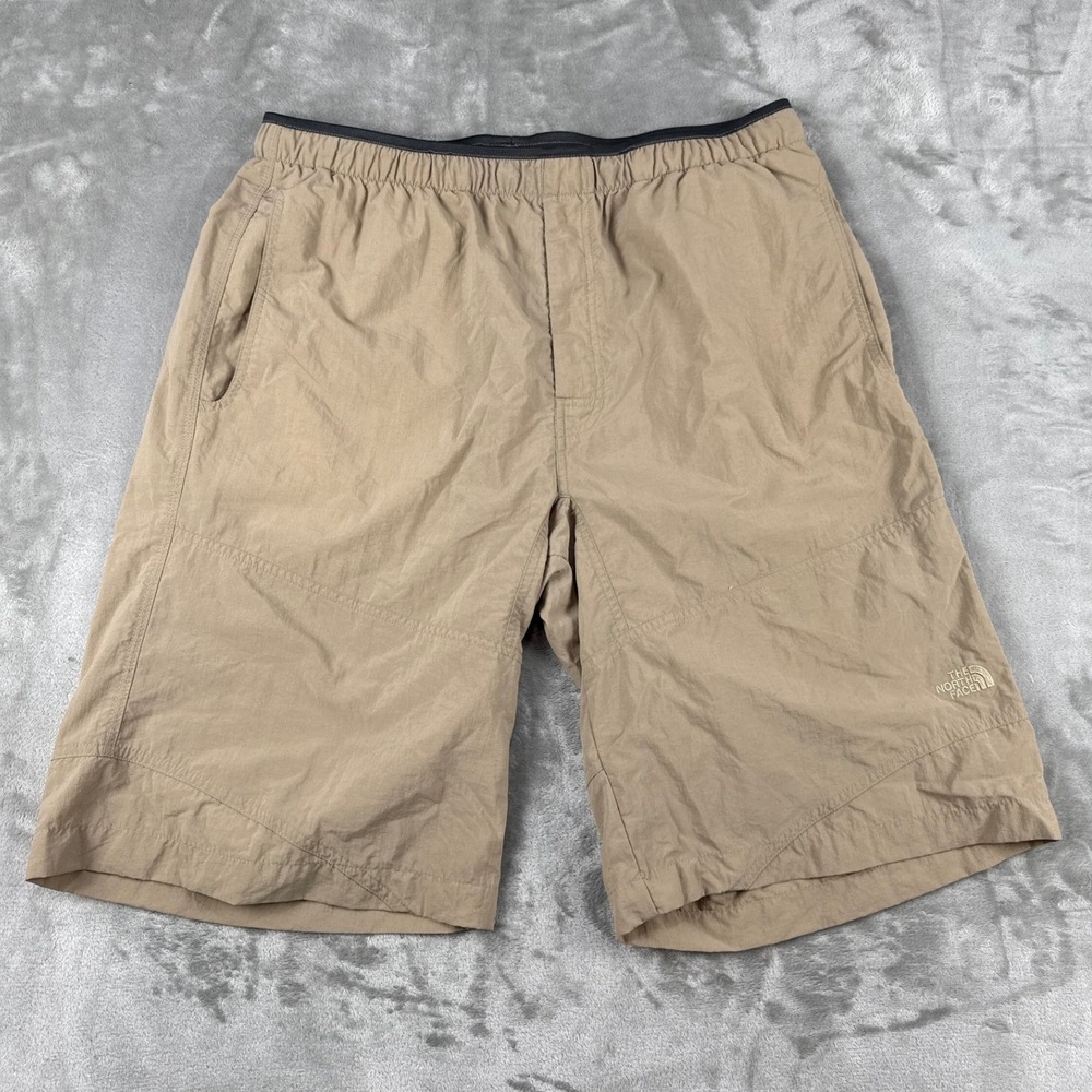 The North Face Mens XL Class V Pull On Shorts Tan Khaki Nylon Hiking Gorpcore